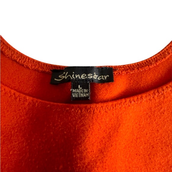 Shinestar Vibrant Brunt Orange Bodysuit Tanktop Women’s Size:L Spring Casual - Picture 4 of 5